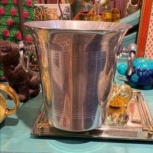 France Elegant Silver Ice Bucket